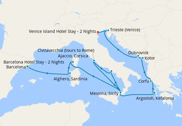 Cruise Itinerary Map
