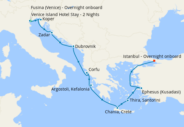 Cruise Itinerary Map