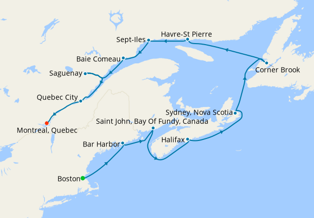 Cruise Itinerary Map