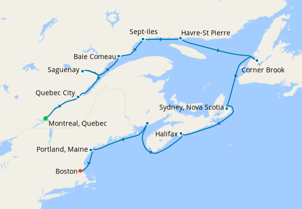 Cruise Itinerary Map