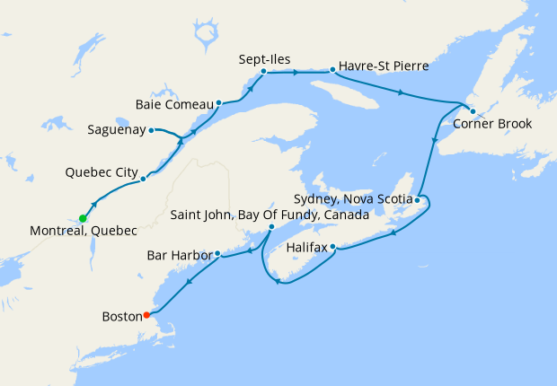 Cruise Itinerary Map