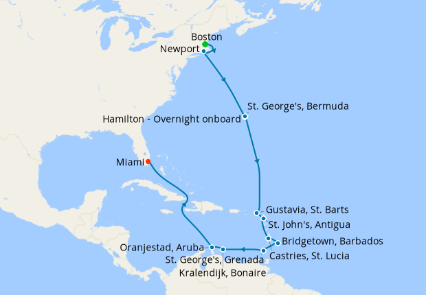 Cruise Itinerary Map