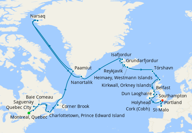 Cruise Itinerary Map