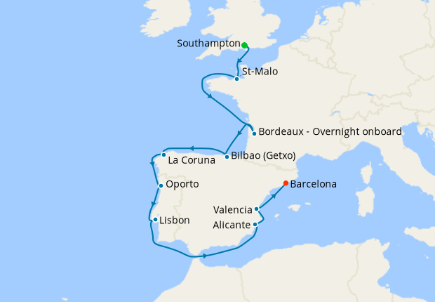 Cruise Itinerary Map
