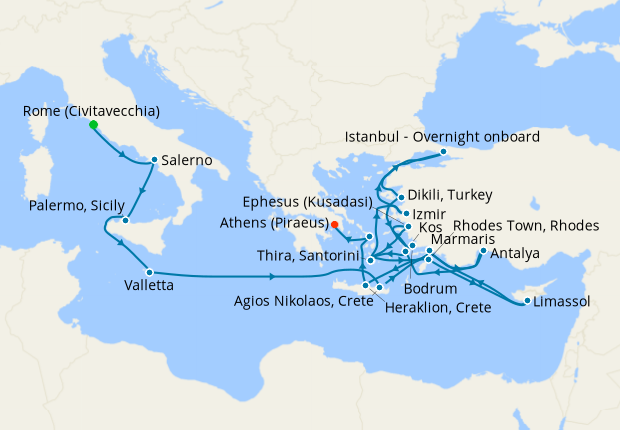 Cruise Itinerary Map
