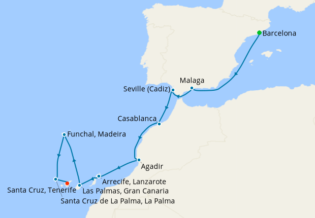 Cruise Itinerary Map