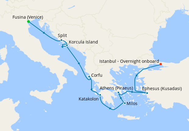Cruise Itinerary Map