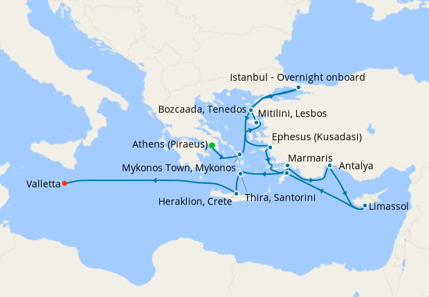 Cruise Itinerary Map