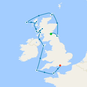 British Isles from Leith (Edinburgh) to Portsmouth