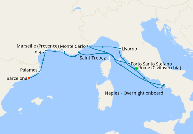 Cruise Itinerary Map