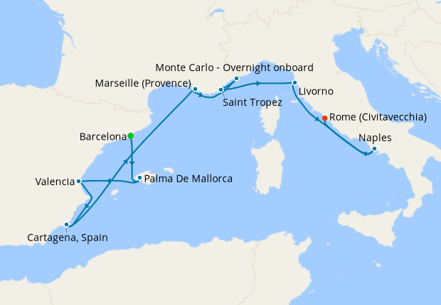 Cruise Itinerary Map