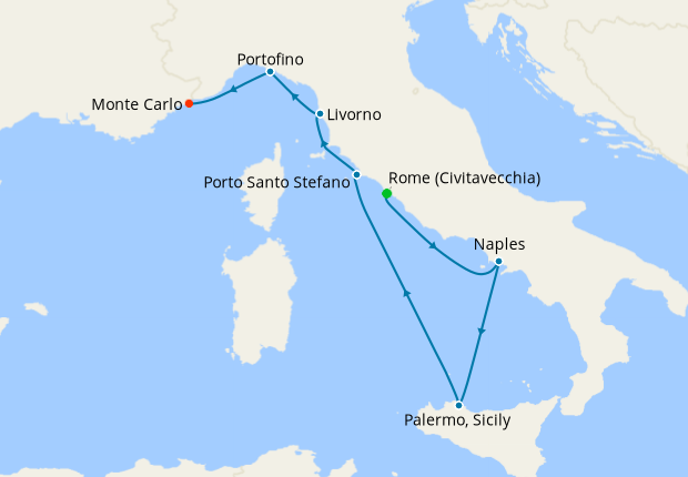 Cruise Itinerary Map