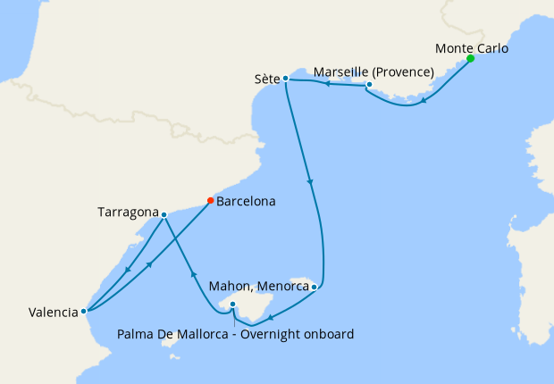 Cruise Itinerary Map
