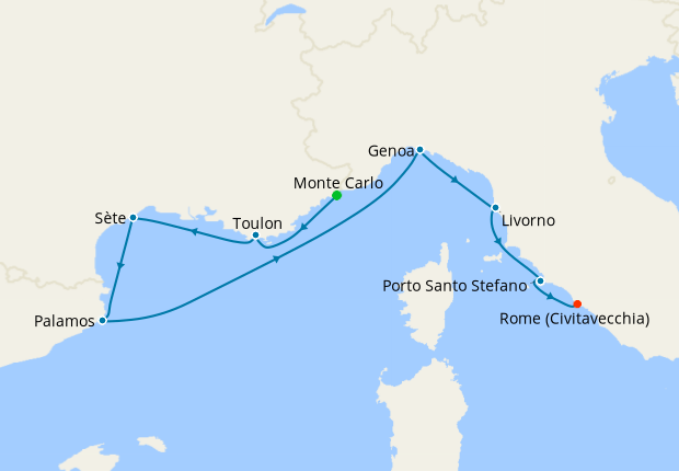 Cruise Itinerary Map