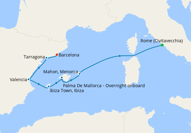 Cruise Itinerary Map