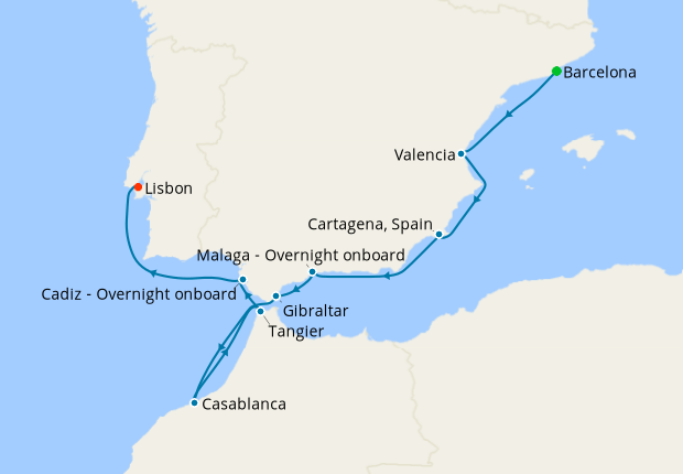 Cruise Itinerary Map
