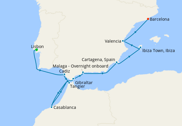 Cruise Itinerary Map