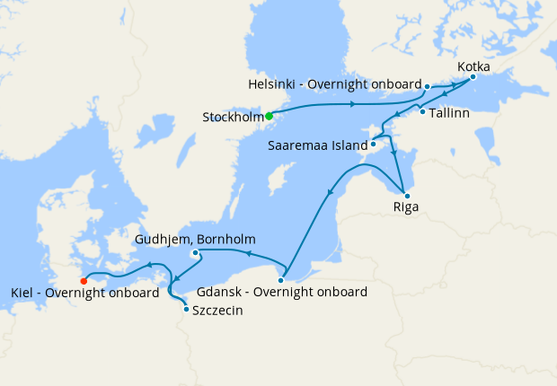 Cruise Itinerary Map