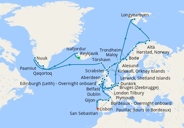 Cruise Itinerary Map
