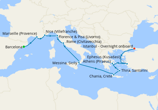 Cruise Itinerary Map
