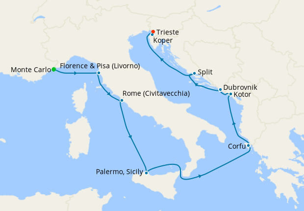 Cruise Itinerary Map