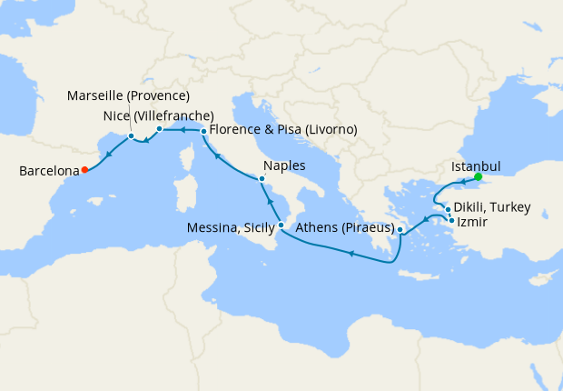 Cruise Itinerary Map