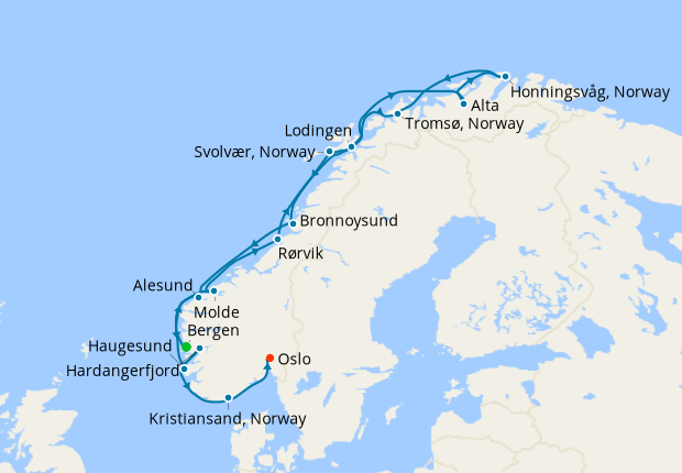 Cruise Itinerary Map