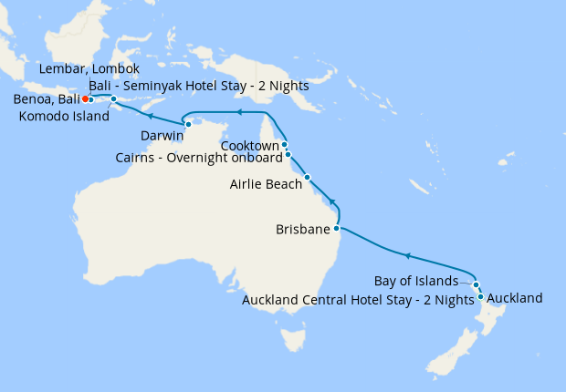 Cruise Itinerary Map