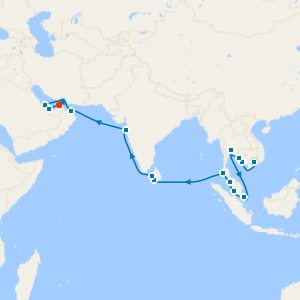 Passage to India - Itinerary - Athens (Piraeus) to Mumbai