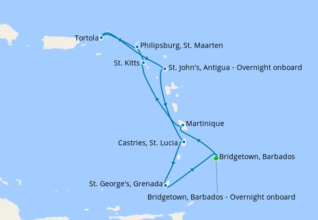Cruise Itinerary Map