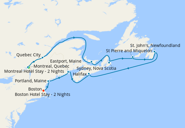 Cruise Itinerary Map