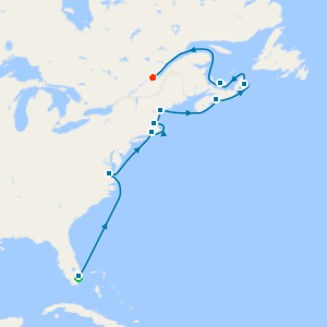 Atlantic Seaboard & Colonial New England with Miami Beach and Quebec Stays