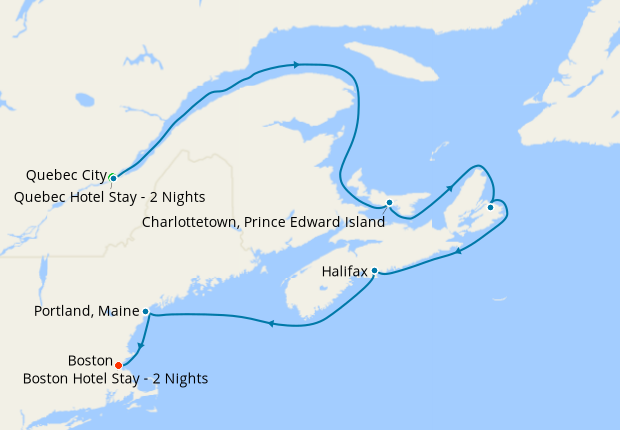 Cruise Itinerary Map
