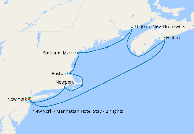 Cruise Itinerary Map