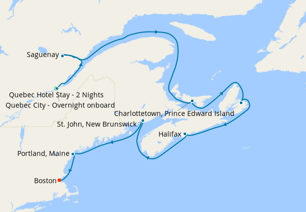 Cruise Itinerary Map