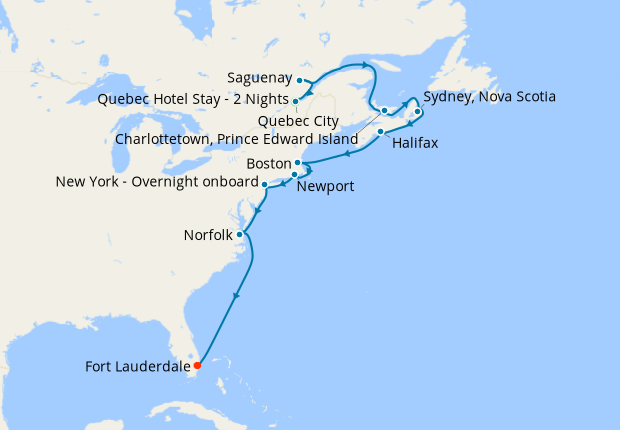Cruise Itinerary Map