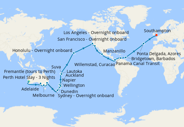 Cruise Itinerary Map