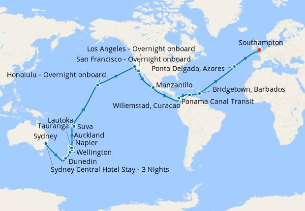 Cruise Itinerary Map
