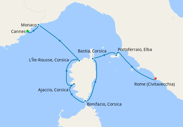 Cruise Itinerary Map