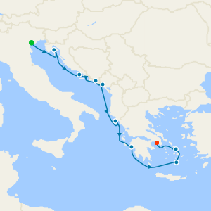 Greece, Montenegro & Croatia from Venice