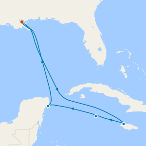 Western Caribbean & Fun day at Celebration Key from New Orleans with Stay