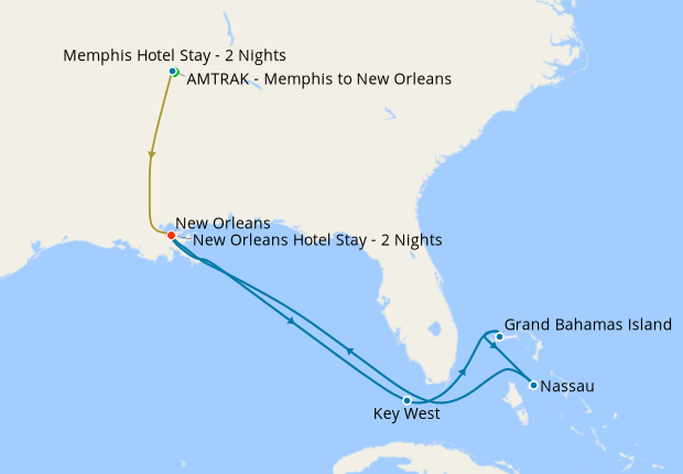 Cruise Itinerary Map