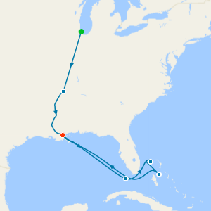 America's Music Cities & Eastern Caribbean from New Orleans with Stays