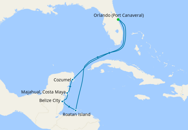 Cruise Itinerary Map
