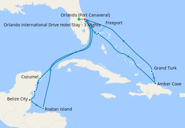 Cruise Itinerary Map