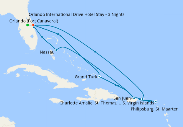 Cruise Itinerary Map
