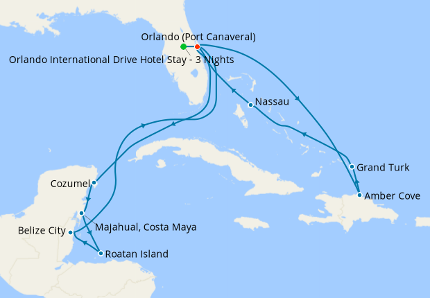 Cruise Itinerary Map