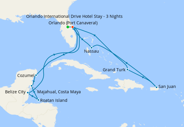 Cruise Itinerary Map