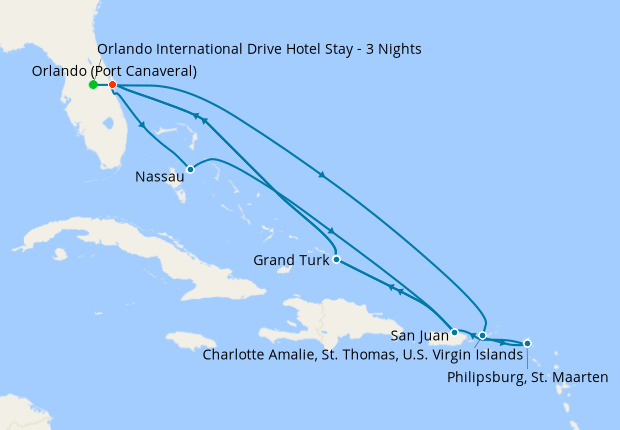 Cruise Itinerary Map