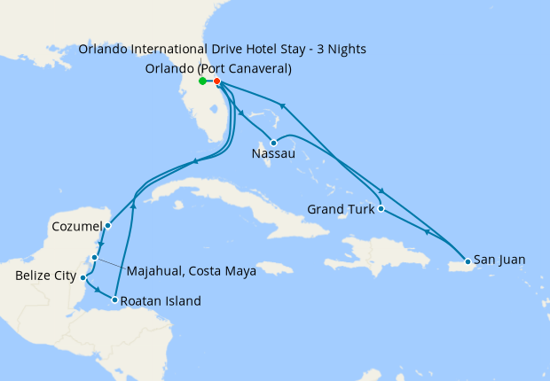 Cruise Itinerary Map